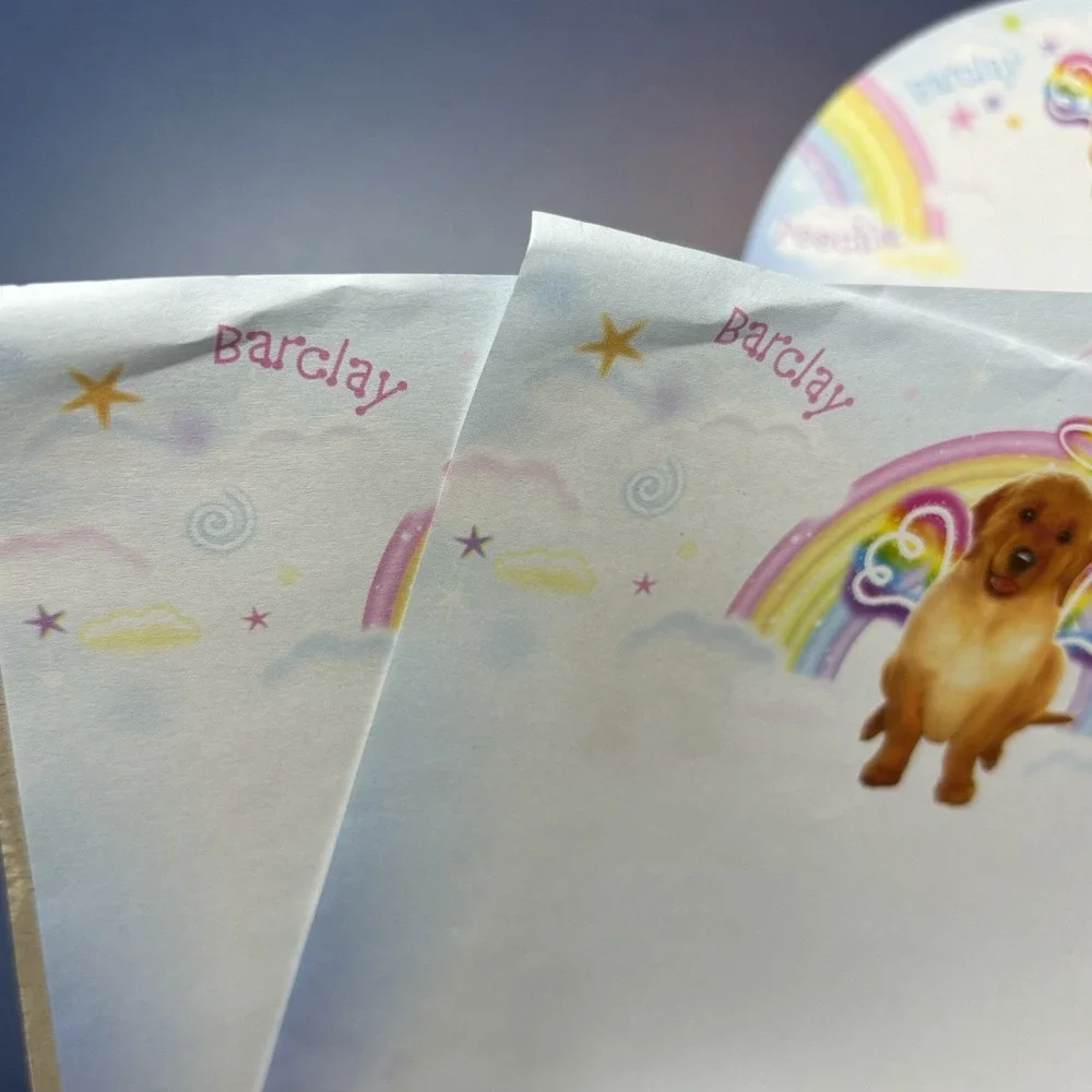 Vintage Lisa‎ Frank Stationery Puppy Dogs Rainbow Labrador Retro Y2K Stickers